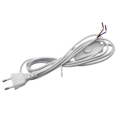 EU Plug Switch Przewód zasilający AC 110V 10A Miedź ABS Materiał PVC