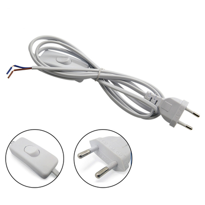EU Plug Switch Przewód zasilający AC 110V 10A Miedź ABS Materiał PVC