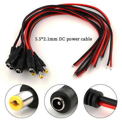 jakość  5.5x2.1mm DC Power Cord 1m 2m 3m Power Adapter Extension Cable For CCTV Camera fabryka